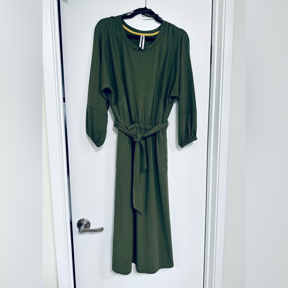 Anthropologie fleece midi dress